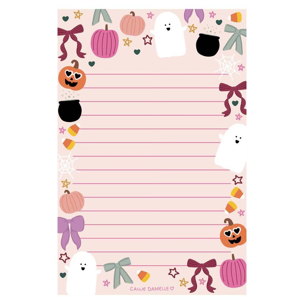 Callie Danielle Halloween & Coquette Bow Notepad
