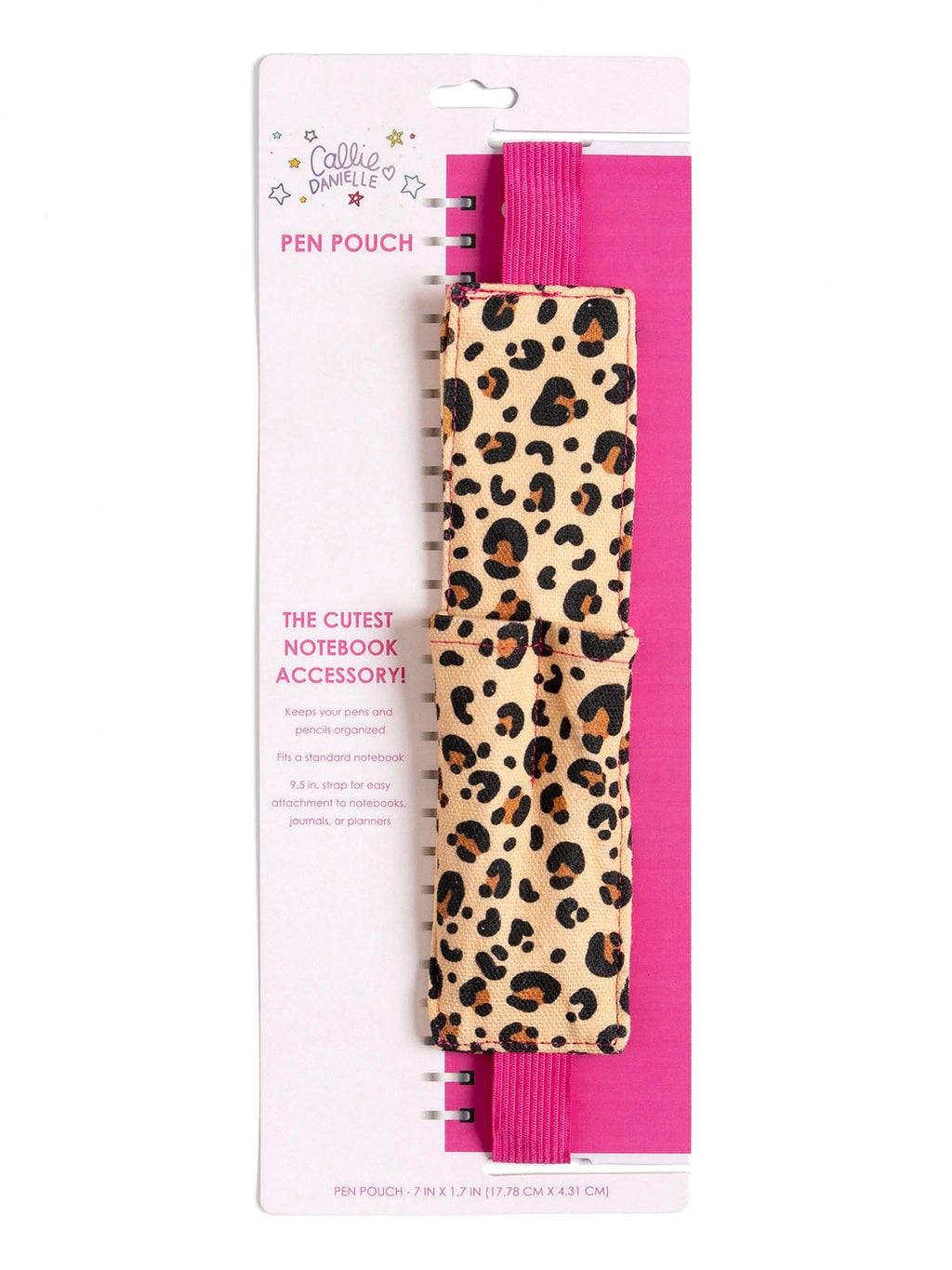 Leopard Print Pen Holder for Notebook